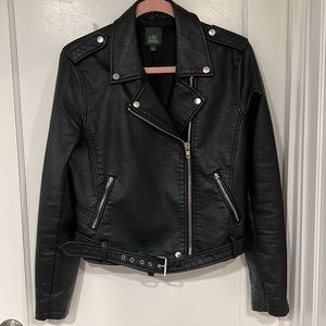 Wild fable faux leather motorcycle Moto Jacket size L
